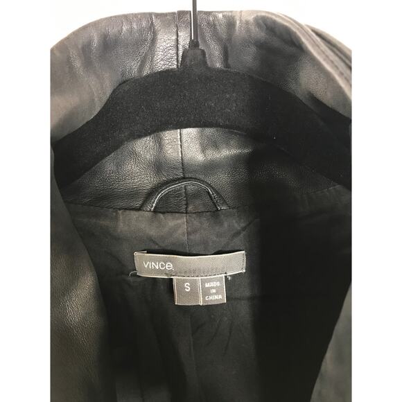 Vince Women's 100% Leather Zip Jacket - Picture 3 of 11